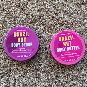 Trader Joe’s Brazil Nut body scrub and body butter.